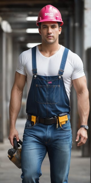 Imagine the following scene:

Realistic photograph of a man. Full body shot.

The man is a construction worker.

He wears a construction helmet, jeans, and an open white shirt, showing his beefy chest.

The man is from Panama, 30yo, masculine, brown eyes, muscular. Big, bright eyes, full, pink lips.

He walks through the work, with a plan in his hands. Look at the plan.

(photorealistic), masterpiece: 1.5, beautiful lighting, best quality, beautiful lighting, realistic and natural image, intricate details, everything in focus, perfect focus, photography, masterpiece. small nuances, supreme resolution, 32K, ultra-sharp, superior quality details, realistic and complex, perfect proportions, perfect hands, perfect feet.