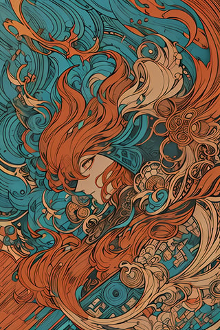 masterpiece, best quality, ultra high res, beautiful, elegant, graceful, award-winning art, 1girl, (style of Yuko Shimizu:1.4), (abstract art:1.2), style of rebecca guay, fu hua\bengluo, white_hair, orange_eyes, streaked_hair, fu hua, orange_hair, red_hair, fire, fiery_hair, hair_between_eyes, multicolored_hair, fu hua\bengluo, fiery_wings,fire, cloaked in flames, dark theme, visually stunning, gorgeous,cloud, fu hua\bengluo, 