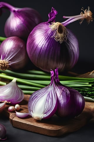 High quality, masterpiece, 4K, quality, Tyndall effect, RAW natural photo of (((perfect)))  onion, foodstyling, only one light cenital chimera, day advertising shooting, realistic photograph, sharp focus, depth of field, shoot, ,side shot, side shot, ultrahd, realistic, vivid colors, highly detailed, perfect composition, 8k, photorealistic concept art, soft natural volumetric cinematic perfect light,booth, food focus, black background
