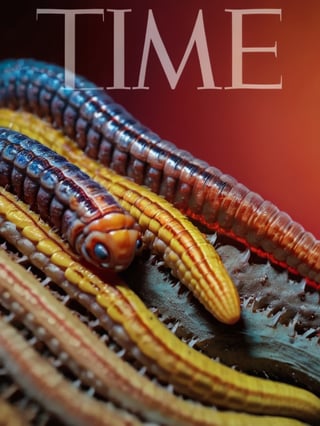 50 photorealistic cwormss, masterpiece, 8k, field depth, saturated colors
,time magazine