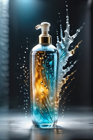 High quality, masterpiece, 4K, quality, Tyndall effect, RAW natural photo of (((perfect))) shampoo pack, fresh, water drops, ice particles, ice explotion, only one light cenital chimera, day advertising shooting, realistic photograph, sharp focus, depth of field, shoot, ,side shot, side shot, ultrahd, realistic, vivid colors, highly detailed, perfect composition, 8k, photorealistic concept art, soft natural volumetric cinematic perfect light,booth, food focus, black background
,Clear Glass Skin