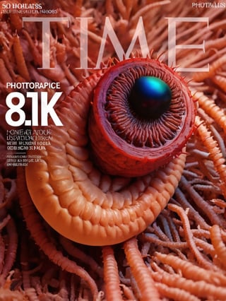 50 photorealistic cwormss, masterpiece, 8k, field depth, saturated colors
,time magazine