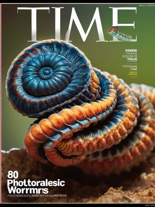 50 photorealistic cwormss, masterpiece, 8k, field depth, saturated colors
,time magazine