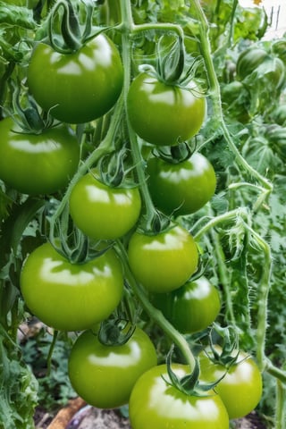 

green tomatoes falling down
