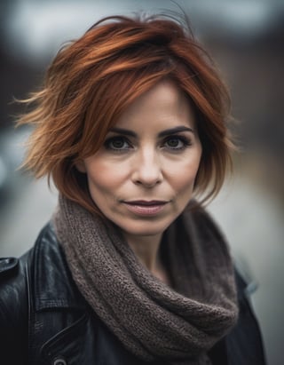 A close up portrait of 32 y.o Quebecoise woman looking at camera, slim body, (Mylène Farmer:0.99), dark theme, soothing tones, muted colors, high contrast, (natural skin texture, hyperrealism, soft light, sharp), (((perfect face))), grunge clothes, Cannon EOS 5D Mark III, 85mm
