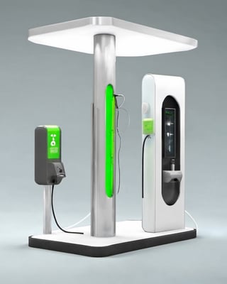 moderm electric recharge station
