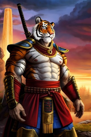 Expired in in a month

masterpiece, best quality, (half-tiger-half-man), (very muscular), (covered-with-fur), (wearing samurai armor), majestic, powerful, (very colorful),(finely detailed), cinematic lighting, extremely detailed CG unity 8k wallpape