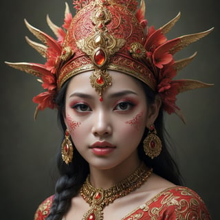 digital art wonders, symbolism, Indonesian art, illusionary paintings, red hyper-detailed, hyper-realistic, 4d dimension, ultra-detailed, highest detail quality, ultra-realistic, cinematic