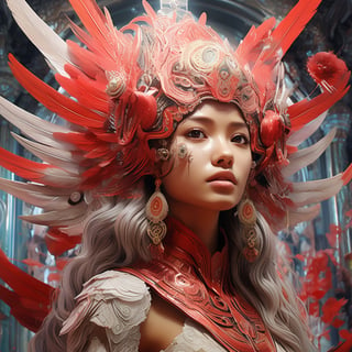 digital art wonders, symbolism, Indonesian art, illusionary paintings, red hyper-detailed, hyper-realistic, 4d dimension, ultra-detailed, highest detail quality, ultra-realistic, cinematic