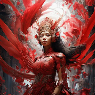 digital art wonders, symbolism, Indonesian art, illusionary paintings, red hyper-detailed, hyper-realistic, 4d dimension, ultra-detailed, highest detail quality, ultra-realistic, cinematic