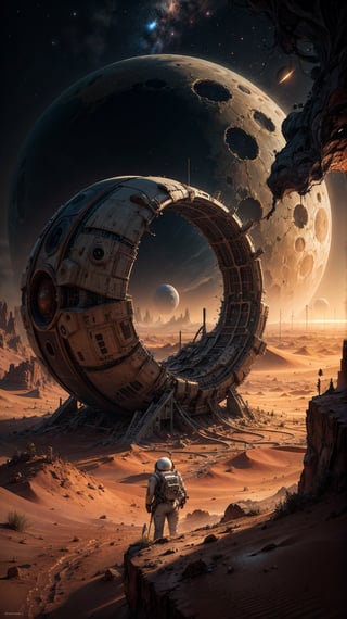 Astronaut, Desert, Portal to another WORLD, Science Fiction 