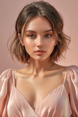 (glamour:1.3) photo of a beautiful young xxmix_girl, dynamic hairstyle with mid-parted bangs, wearing Pale pink tiered maxi dress with balloon sleeves, (blush, blemishes:0.6), (goosebumps:0.5), subsurface scattering, perfecteyes, detailed skin texture, (slender, petite, droptear chest, (absolute_cleavage), photorealistic, masterpiece, remarkable color, ultra realistic, textured skin, realistic dull skin noise, visible skin detail, skin fuzz, dry skin, upper_body from waist frame, soft natural lighting, ray_tracing, from side, ALEXA 65, golden_ratio