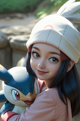 DAWN \(POKEMON\), cute ,with piplup Pokemon 