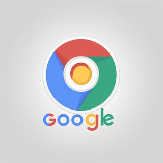 a (Google Chrome icon) [human: google chrome: 0.5], on write background, concept, ui design, icon, bold stroke