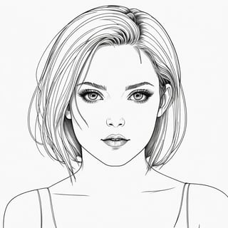 coloring book, bold line art. White and black minimalistic draw coloring page for kristen stewart. Defined lines. Clean Drawn. Vector, Coloring Page, Bold line art, Coloring Book, Outline, Coloring, Coloring Sheet, Coloring Book, Coloring Page, Black and white, illustration, Draw, drwbk coloring book drawing