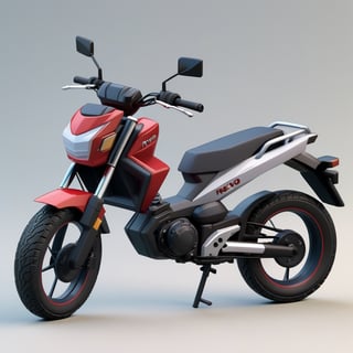 cute 3D isometric model of a honda revo | blender render engine niji 5 style expressive,3d isometric,3d style,