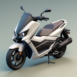 cute 3D isometric model of a yamaha nmax | blender render engine niji 5 style expressive,3d isometric,3d style,