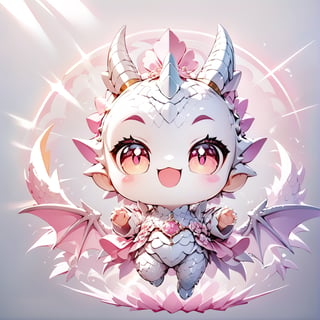  portrait of cute dragon,(dynamic  pose), high quality,(happy atmosphere) ,,smile, , (wind effect), cherry_blossom background,sun light,(full body image:1.5),,,cute dragon,sticker