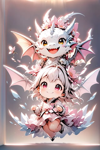  portrait of cute dragon,(dynamic  pose), high quality,(happy atmosphere) ,,smile, , (wind effect), cherry_blossom background,sun light,(full body image:1.5),,,cute dragon,sticker