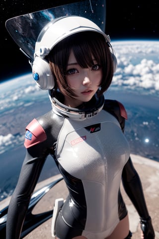 Anime girl floating in the air in spacesuit,wearing her helmet, portrait anime space cadet girl, girl in space,Ignorant and cute, Anime art wallpaper 8 K, style of anime4 K, Smooth anime CG art, Anime art wallpaper 4 K, Anime art wallpaper 4k, 4K anime wallpaper, render of a cute 3d anime girl, Anime wallpaper 4 k, Anime wallpaper 4K