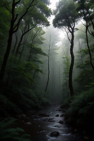 Ciénega, arenas movedizas ,el fango espeso  bosque tetrico, en una gran cantidad de neblina y bosques espesos, ambientación oscura, temática tetrica