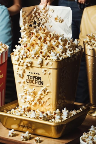 centered, photography, portrait, | popcorn, hand handling the tooby popcorn at the cinema.