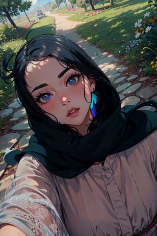 photorealistic, beautiful girl,  cute anime girl, blushing, eyebrows , lips, symmetrical eyes,16k, detailed, big lips, hair, black eyebrow, colorful, creative, beautiful, ((colorful)), symmetrical, perfect, extremely detailed, complicated background, complex background,  mystical, magical, out of this world, award winning, prefect lighting, sfw,Anime