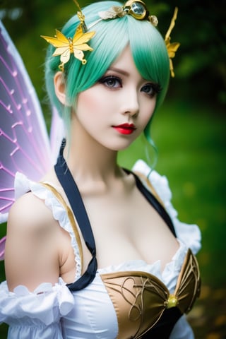 1 pretty girl cosplayer, award winning beautiful face, coser fairy style, Halloween theme, sex appeal,  perfect body,  best quality,  masterpiece,  sharp focus on eyes,