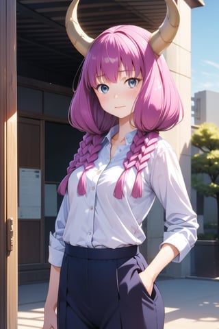 (solo:1.1),
young,
petite,
6-year-old,
Japanese girl,
gentle and kind expression,

aaaura,
braid,
twin braids,
horns,

(Office worker clothes:1.1),

looking at the viewer, cowboy shot,

In front of the ancient city of Atlantis,

bright,
sunny day,

photorealistic,
ultra-high-resolution,
8K,
