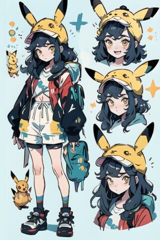 Character Design Sheet, Pikachu girl