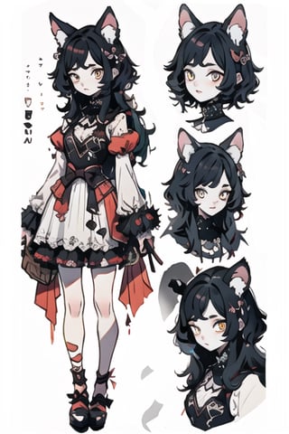 Character Design Sheet,cat girlgirl