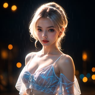 8k, masterpiece, RAW photo, en iyi kalite, fotorealistik, highly detailed CG unity 8k wallpaper, depth of field, Cinematic light, lens flaresi, ray tracing, (an extremely beautiful face, beautiful lips, Beautiful eyes), Face with intricate detail, (ultra-detailed skin), 1 girl, Dark, in deep shadows, beautiful ukranian girl, Ukranian model, 1 erkek, (a very fit and muscular body:1.3), (looking at the audience), (A GREAT TENACIOUS LOOK:1.3), (kolsuz), (Fashion City by Night, dark night, neon tabelalar, Blurred background), moda sokak gece, (arkada insan olmadan:1.3), beautiful earrings, bilezikler, kolye, pantyhose, clear eyes, Walking, (solgun ten), (big eyes), face forward, (upper body shot), (ipek renkli bir elbise:1.3), (blonde hair), (dar ve dantelli bir elbise), (saydam), (looking at the audience:1.3) open chest, very thin, medium-sized breasts, Don't turn your back, (Rear shot), saydam, Buttocks of medium size,.