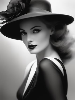 1girl,( style of Lillian Bassman:1), (Intricated detail:1.4), ArtStation Trendy, Artgerm,Movie Still