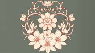 classic style wallpaper, god flower at one side