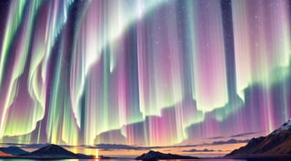 aurora borealis, northern lights, calm