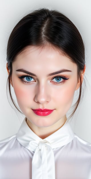 





woman, russian woman, blue eyes, straight short middle parted hairstyle, long dark black hair, super beauty marks, pale white skin, best quality, clear texture, details, canon eos 80d photo, light makeup, (dark black color background theme: 1.1), (pale white skin:1.1), professional coloring photo, (sexy style business woman outfit:1.1), (pale white skin:1.1), smile