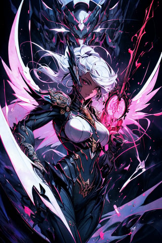 Diablo, Spawn. king demon,
super fine illustration, perfect anatomy,(masterpiece,ultra quality,ultla highres,32k,intricate detailed),{{{masterpiece}}}, {{{best quality}}}, {{ultra-detailed}}, {illustration}, {{an extremely delicate}},phoenix wing,mecha,EpicSky,breasts,FFIXBG