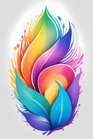 coloring graphic logo illustration of 3 6 9 pattern, vector, abstract watercolour design, intricate detail, bright color, solid white background, made with adobe illustrator, in the style of Studio Gibli, nature, splashing