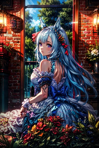 (masterpiece, top quality, best quality, beautiful and aesthetic:1.3), (1girl:1.3), extreme detailed, mejiro ardan \(umamusume\), wedding_dress,