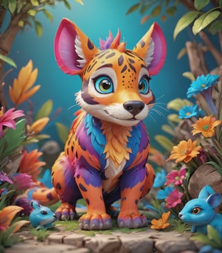 animal, fatasy, vivid colour,3d style