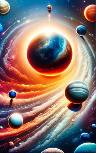  (Another vibrant solar system:1.9),  dark palette,  high resolution and contrast and colour contrast,  intricately textured and extremely subtle detailed,  detailmaster2,  side-light, (ultra quality,  fine artwork) 