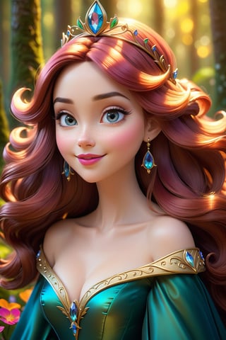 (masterpiece, best quality), top quality, cgsociety, hyperrealistic, (high fantasy:1.3), A highly photorealistic image of beautiful queen of the fae, fairy village, enchanted forest, the style of pixar, very long hair, wavy mouth, bangs, nature, head tilt, royal, regal, elegant,  seductive smile, lipstick, aged up, woman, extremely detailed, shiny, deep and rich colors, intricate details, motion blur,  focus, no humans, (fantasy), various colors, gradient, 3d, colorful, transparent, bokeh, dreamlike, beautiful, volumetric lighting, 4K Unity, (muted colors, soothing tones), (deep depth of field), event horizon, (cinematic), atmospheric perspective, sunlight, day, bloom, (glowing), floating particles, (raytracing:1.2), OC rendering, Color classification,hyperdetailed photography,  (super-detailed CG: 1.2), (8K: 1.2), c0raline_style,more detail madgod,sweetscape,madgod,stop motion,cl4mp,more detail XL, cinematic moviemaker style,disney style,glitter,glass shiny style,Strong Backlit Particles,Comic Book-Style 2d,2d,3D,art_booster