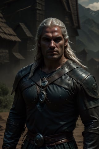 Geralt of Rivia, the Witcher, referencia of Game the Witcher 3, and the série the Witcher on nexflix  Beautiful face and warrior attitude, very hadsome man, face like Henry William Cavill 