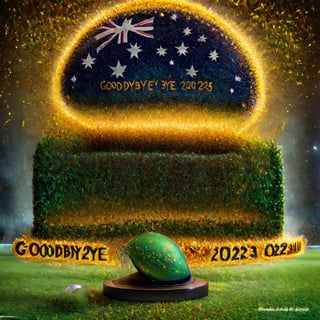  (((text "Goodbye 2023" text:1.3))), celebration with a captivating imagining of (Australia cricket team winning the world cup:1.4) ,AiArtV,(((award-winning creation:1.4))), Template