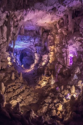 Magical amethyst cave with gemstone mushrooms,Glowing purple crystal walls. Diverse mushrooms made of rubies, sapphires, emeralds, topaz, and amethysts. Quartz clusters and crystal stream. Gem-winged butterflies. Soft, ethereal lighting. Photorealistic textures with fantastical elements. Ultra HD, focus on light play and gem translucency.",Epic Caves,Amethyst 