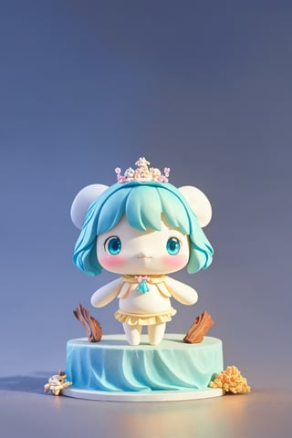 Chibi,3D Figure, solo,  ,figma,mermaid,cinnamoroll,mermaid cinnamoroll