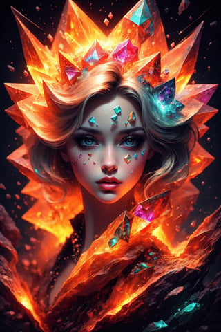  fantasy beauty, biochemiluminescence, art nouveau, bright colors, kaleidoscope and prism effects, optical illusion 3D art), detailed textures, high quality, high resolution, high precision, realism , color correction, proper lighting settings, harmonious composition, Behance works,Young beauty spirit ,gem00d