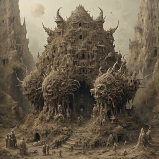 Crazy miniature monstrous art, Chris Kuksi sculptures, intricate designs,gigant structures, chaotic and extremely complex industrial designs,
Huge and majestic Ark Design,Countless objects,action figure,keresztes,digital artwork by Beksinski,m0vieexpl0sion,Ukiyo-e,Amethyst 