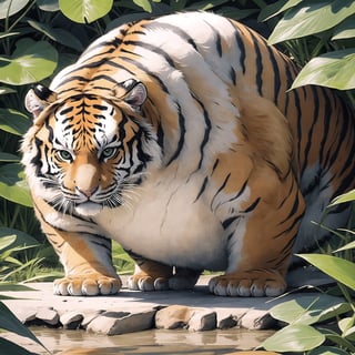 solo,round animal,fat tiger,cute,cat