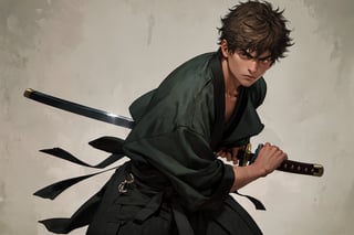 masterpiece, best quality, highres, 1boy, battoujutsu, photorealistic